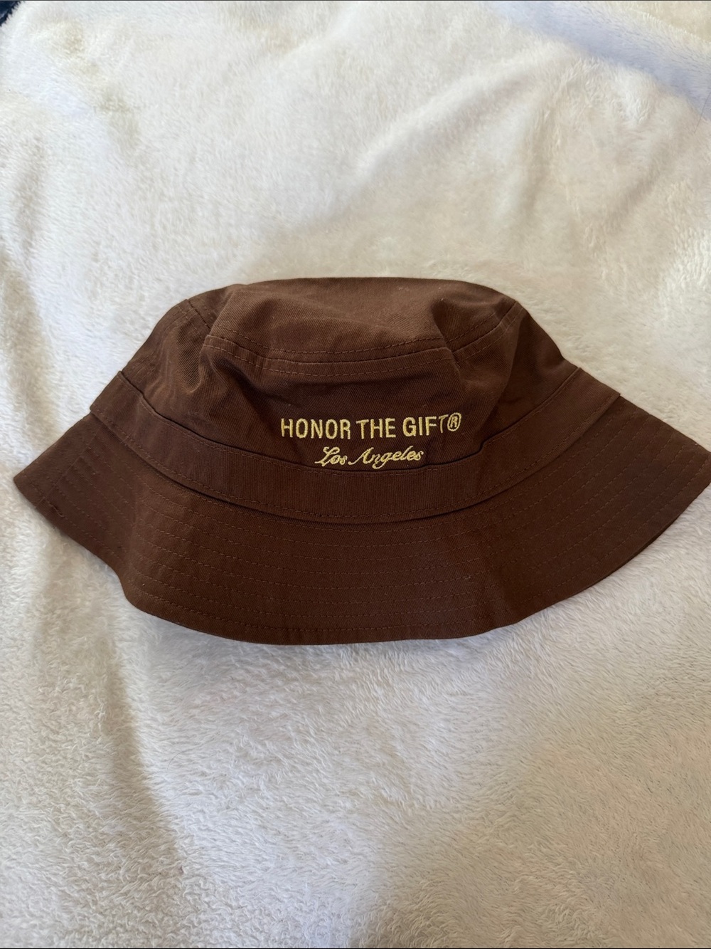 Honor The Gift Brown Bucket Hat - Los Angeles Embroidered